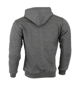 Sweats à capuche pour hommes avec fermeture éclair, en coton mélangé, basiques, de haute qualité, lourds, surdimensionnés, vêtements d'hiver, vente en gros OEM - Product Image 4