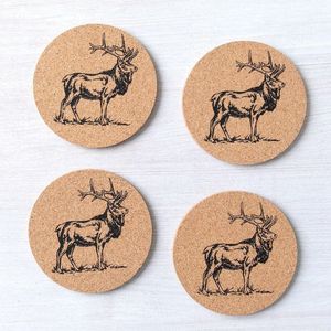 Dessous de verre en liège vintage classique fait à la main écologique et lavable impression personnalisée Design de mode en liège pur pour un usage domestique - Product Image 1