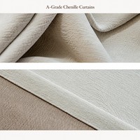 Tissu de rideau occultant moderne de luxe léger en polyester jacquard chenille à motif géométrique 70-90 pour chambre et salon