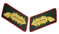 Logo personnalisé marque sécurité extérieur reproduction uniformes WW2 collier allemand onglets badges
