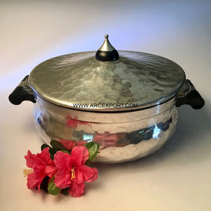 Hotel Supplies Food Warmer Metal Casseroles <b>Kitchenware</b> Cooking Accessory Manufacturer of Stainless Steel Hotpot Round Shape - Product Image 1