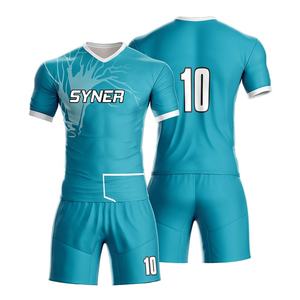 Conjuntos de camisetas de fútbol transpirables personalizadas, uniformes de entrenamiento de fútbol personalizados con ropa deportiva con impresión por sublimación - Product Image 3