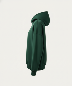 Sudaderas con capucha verdes de mezcla de algodón al por mayor, ropa holgada de alta calidad para hombres y mujeres - Product Image 4