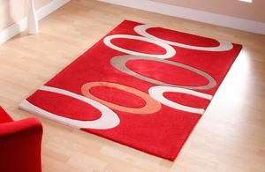 Tapis antidérapant imprimé en 3D en coton tufté à la main moderne sur mesure Tapis de sol en poils de boucle hautement durables Ensembles de tapis adaptés aux hôtels - Product Image 3