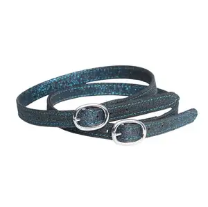 SHEMAX HOLLYWOOD GLAMOROUS SPUR STRAPS. BLUE LAGOON GLITTER