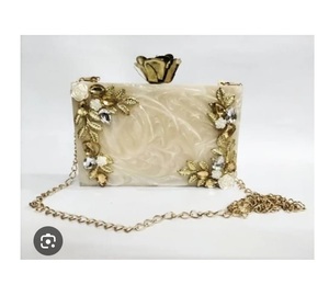 กระเป๋าคลัทช์ทำมือทำจากยางเรซินสำหรับผู้หญิงกระเป๋าคลัทช์คุณภาพเยี่ยม - Product Image 3