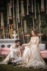 ชุดกีราราสีขาวสไตล์บอลลีวูด ชุดแต่งงานยาวสำหรับผู้หญิงอินเดียและปากีสถาน ชุดเจ้าสาว - Product Image 3