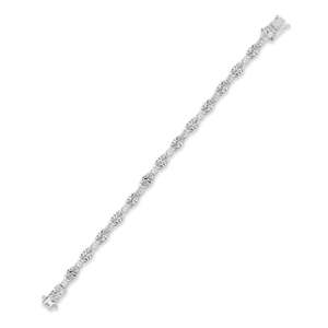 Oval Zirconia Bezel Set <b>Bracelet</b> Elegant Fine Bangle with Stylish Accents - Product Image 4