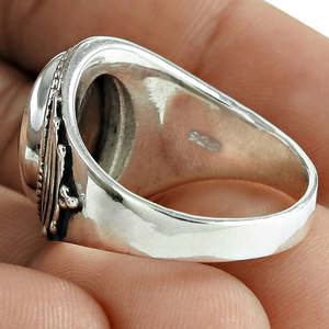 Nouvelle arrivée, bague en argent sterling 925 de qualité supérieure, livrée avec une pierre précieuse labradorite de coupe ovale classique, bague unisexe parfaite dans un style bohème - Product Image 2