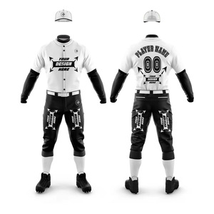 <b>Customized</b> Sublimation Button Baseball Jersey Mens Breathable Polyester <b>Uniform</b> Embroidery Print Blank <b>Softball</b> Jersey Sale - Product Image 4