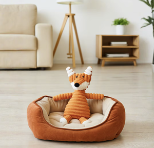 Giocattoli da Masticare per Cani e Gatti, Morbidi e Sicuri, in Tessuto Simil-Corduroy, Resistenti, 28*20 CM, Stampa Animali Cartoon, per Interni/Esterni - Product Image 5