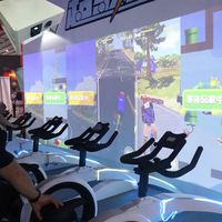 Bicicleta Interactiva Inteligente, Sistema de Juego de Proyección de Ciclismo Inmersivo para Campamentos de Entrenamiento, Deportes Juveniles y Centros de Juego