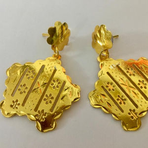 European Vintage Style 18K Micro Gold Plated Handmade Earrings High Quality Alloy Zircon Best Seller for Wedding Anniversary - Product Image 1