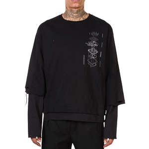 T-shirt à manches longues pour homme avec impression DTG personnalisée, double couche, vintage, à manches longues - Product Image 1