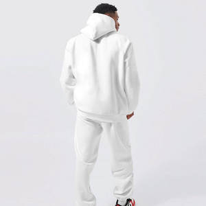 Conjunto Deportivo Informal de Invierno para Hombre, Lavado Ácido, Dos Piezas, con Logotipo Personalizado, Sudadera con Capucha y Pantalones Deportivos Ajustados - Product Image 2