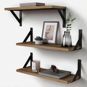 Estantes Flotantes con Soportes y Estantes de Almacenamiento de Color Personalizado, Almacenamiento de Especias, Juego de Estantes de Pared de Cuatro Niveles, Duraderos y Ecológicos - Product Image 1