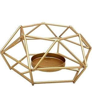 Geometric Design Metal Tealight Holder Golden Finish New Arrival for Festive Home Decorations for Christmas Valentine's Day - Product Image 3
