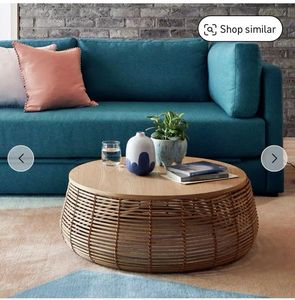 Escritorio de oficina con acabado de ratán, mesa de muebles de madera con soportes de almacenamiento, estantes, escritorios de ordenador, trabajo para oficina, estable moderno - Product Image 6