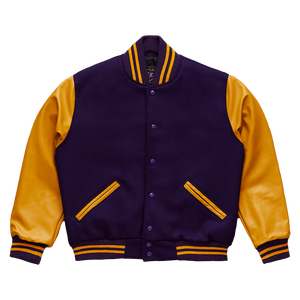 Manches en cuir de haute qualité à l'intérieur de l'étiquette tissée Varsity Jacket Men Custom Letterman Jacket Bomber Vintage Baseball Jacket - Product Image 1