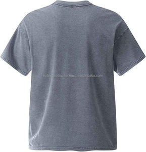 T-shirt pour homme 100% coton de haute qualité Chemise respirante à col ras du cou personnalisée avec impression numérique Lettrage en tricot - Product Image 6