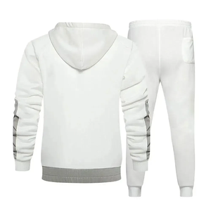 Ensemble survêtement homme sweat à capuche zippé et joggers avec empiècement latéral contrasté et poignets côtelés - Product Image 2