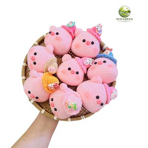 Eco Green Vietnam Divertidos Llaveros y Colgantes de Ganchillo con Diseños de Vegetales y Frutas de Dibujos Animados, Portátiles para la Vuelta al Cole, con Formas de Col, Champiñón y Planta - Product Image 6