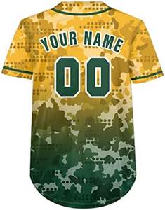 Camouflage Custom Baseball Jersey - Personalized Baseball Shirts with Custom Name & <b>Number</b> <b>for</b> Men, Women & Youth - Product Image 4