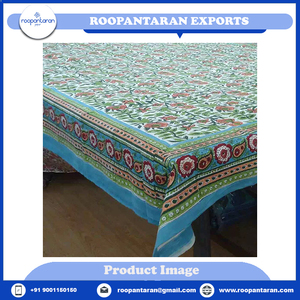 Nouveaux produits Top qualité indien Phool Kyari rose bloc de bois tissu peinture conceptions sur nappe pour l'approvisionnement en vrac - Product Image 6