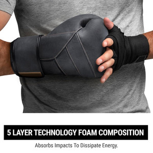 ถุงมือ MMA แบบมืออาชีพสำหรับผู้ใหญ่ใช้ได้ทั้งชายและหญิงถุงมือชกมวยผลิตจากหนัง - Product Image 4