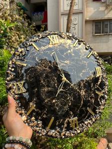 APPARENCE résine époxy horloge murale résine époxy salon meilleur qulatiye meubles décor à la maison horloge murale personnalisée meilleur - Product Image 5