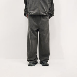 กางเกงสเวตเตอร์ขาตรงของผู้ชายกางเกงโอเวอร์ไซส์ลายล้างสไตล์ใหม่2025 - Product Image 3