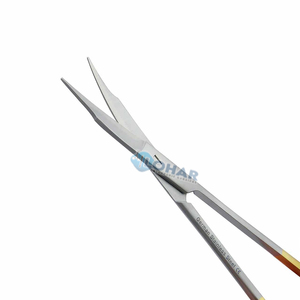 Tijeras Goldman Fox de 5.5 Pulgadas con Punta Curva, Diseño Manual con Inserto de Carburo de Tungsteno, Instrumentos Quirúrgicos Dentales de Acero Inoxidable - Product Image 2