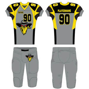 Ensemble d'uniformes de football américain personnalisés à 12 panneaux maillot de sport respirant de grande taille avec short imprimé par sublimation vêtements d'équipe - Product Image 1