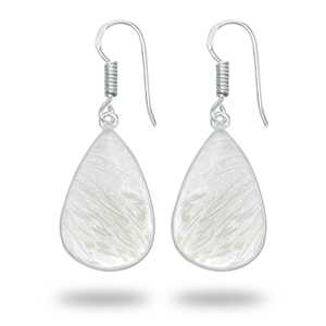 Aretes de Scolecita Blanca, Elegantes, Colgantes, Plateados, de Latón, Estilo Vintage, para Niñas, Bodas, Compromisos, Fiestas, para Ella - Product Image 5