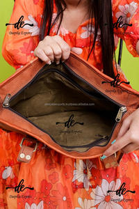 Bolso de mano Vintage de cuero de cabra hecho a mano para mujer, bolsa de hombro, informal, marrón - Product Image 6