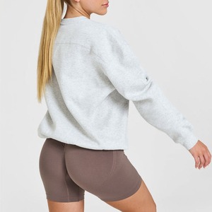 Sudadera con Cuello Redondo para Mujer, Sudadera con Capucha de Forro Polar, Ropa Urbana, Manga Larga, Estilo Holgado, Tops para Mujer - Product Image 5