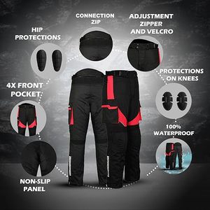 Custom Made Adults <b>Boys</b> Motorcycle Racing Pants Breathable Windproof Quick Dry Anti-UV Waterproof Cordura Textile Summer Printed - Product Image 6