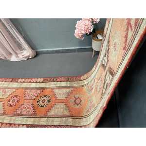 Vintage 2.6x12.8 ft <b>Runner</b> Rug, Turkish Rug, Herki <b>Red</b> Ikat Rug - Product Image 3