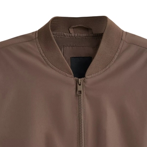 Haute qualité hommes col montant Bomber veste automne/hiver coupe-vent fermeture à glissière mince Style décontracté usine solide enduit - Product Image 1