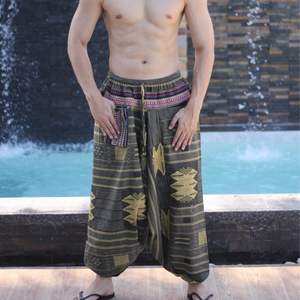 Thaïlande fait Mhong 100% coton pantalons décontractés motifs tribaux respirant écologique léger pour l'exportation marché international - Product Image 1