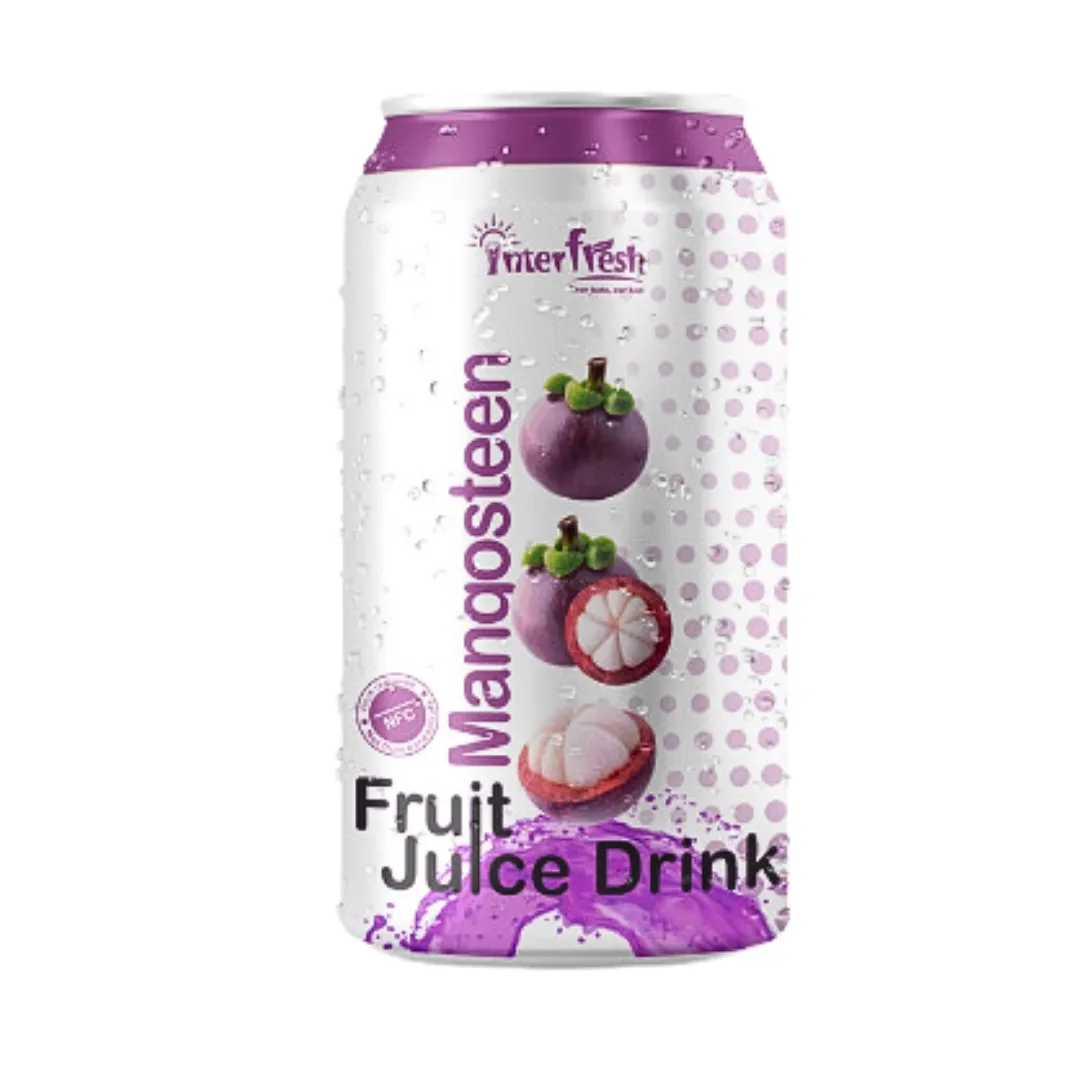 320ml Sleek Canned Fruit Mangosteen Juice Tropical Vietnam Manufacture Supplier Export Foods And Beverage