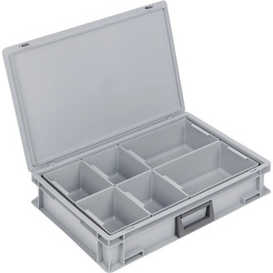 <b>Tool</b> Case L600xW400xH133 Mm Grey PP with 1 Handle 6 Insert <b>Boxes</b> Sliding <b>Lock</b> 24 L - Product Image 1