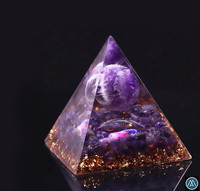 Premium-Qualität Gravierte Nubische Pyramiden-Achat-Kugel Edelstein Orgon Yoga Meditation Heilung Hochzeitsdekoration