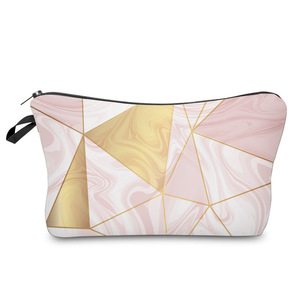 Nouvelle Trousse de Toilette en PU Imprimé Marbre Tendance avec Fermeture Éclair, Multifonctionnelle pour Voyage et Organisation - Product Image 2