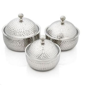 Ensemble de 3 casseroles en acier inoxydable avec couvercle noir de luxe, finition cuivre, bon prix pour la maison et l'hôtel - Product Image 3