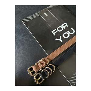 Ensemble de 2 ceintures fines pour femme en daim à boucle carrée, ceinture de taille, ceinture pour robe, ceinture pour jupe, ceinture pour pantalon - Noir-brun - Product Image 2
