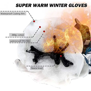 Guantes de Esquí de Invierno de Calidad con Tecnología de Pantalla Táctil, Impermeables, de Poliéster y Protección UV, Calefactados para Snowboard - Product Image 6