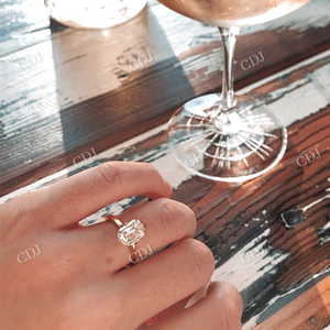 Bague de fiançailles solitaire de luxe en gros diamant cultivé en laboratoire coupe ronde bague de mariage en or massif pour les femmes fabricant en Inde - Product Image 3