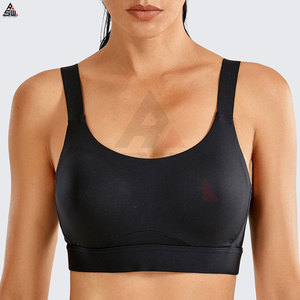 Soutien-gorge de sport de yoga respirant à maintien moyen avec logo frontal simple de qualité supérieure pour femmes - Nouveauté personnalisable - Product Image 1