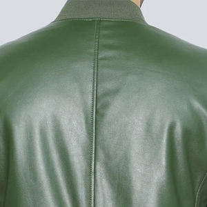 Chaqueta de Cuero Personalizada de Alta Calidad, Estilo Urbano para Hombre, Lisa, con Cremallera, Resistente al Viento, Transpirable, para Invierno - Product Image 6